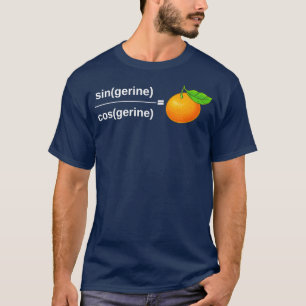 Camiseta tangerina, presente matemático engraçado para aman
