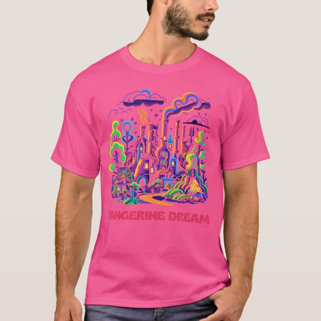 Camiseta Tangerine Dream Retro Fan Design (Frente)