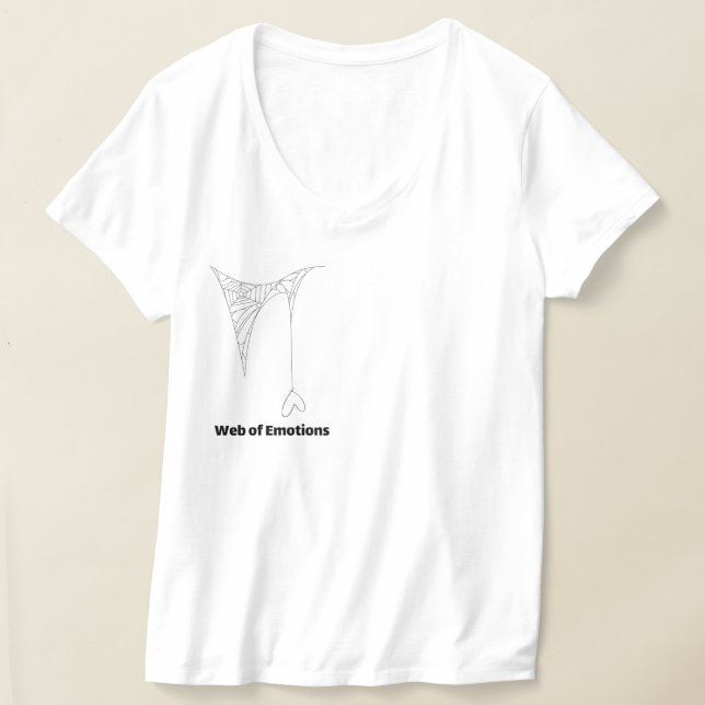 Camiseta Tangled Hearts Women’s V-Neck T-Shirt – Minimal Li (Postura )