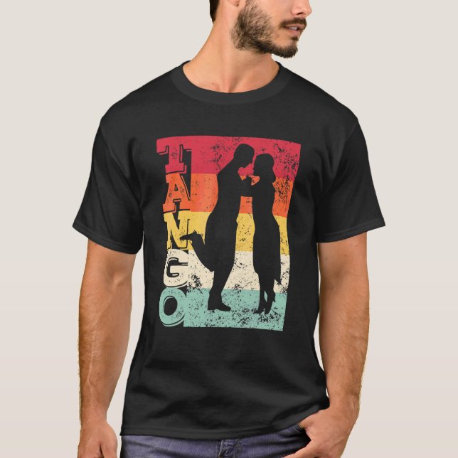 Camiseta Tango Argentino Dancing Heartbeat Milonga Vals Tan (Frente)