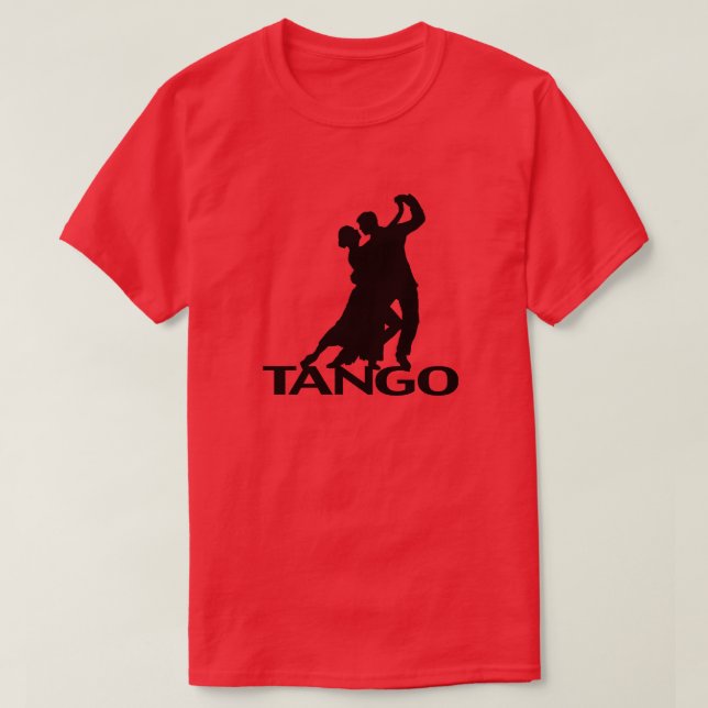 Camiseta Tango Ballroom Dancers Silhouette (Frente do Design)