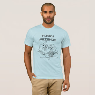 Camiseta Tango com Thread Reproduzível - Dois Gatinhos em J