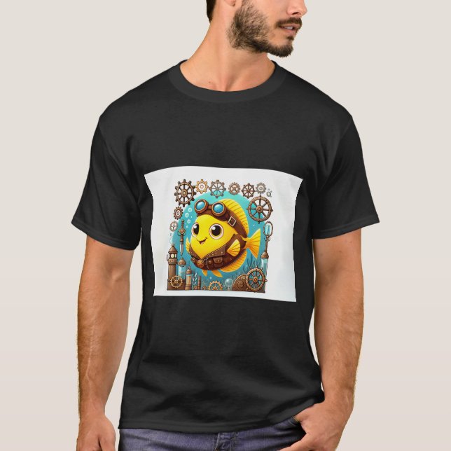 Camiseta Tangue Amarelo Steampunk (Frente)