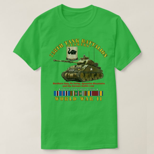 Camiseta Tank Battalion Tuskers w Tank WII EU SVC (Frente do Design)