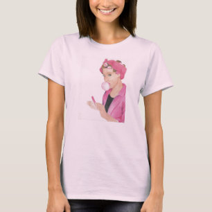 Camiseta Tank de impressão de T-shirt pintada à mão - Lady