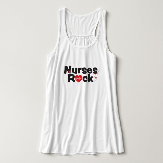 Camiseta Tank Nurses Rock (Frente do Design)
