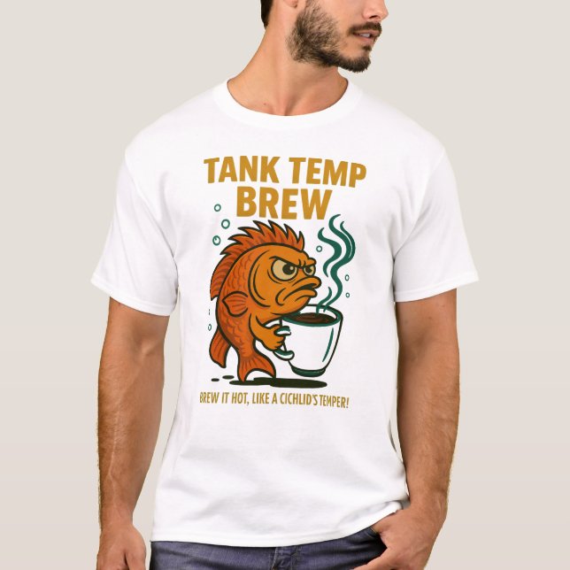 Camiseta Tank Temp Brew | Café fria com raiva (Frente)