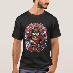Camiseta Tank Top Feroz Gato Samurai Japonês Arte