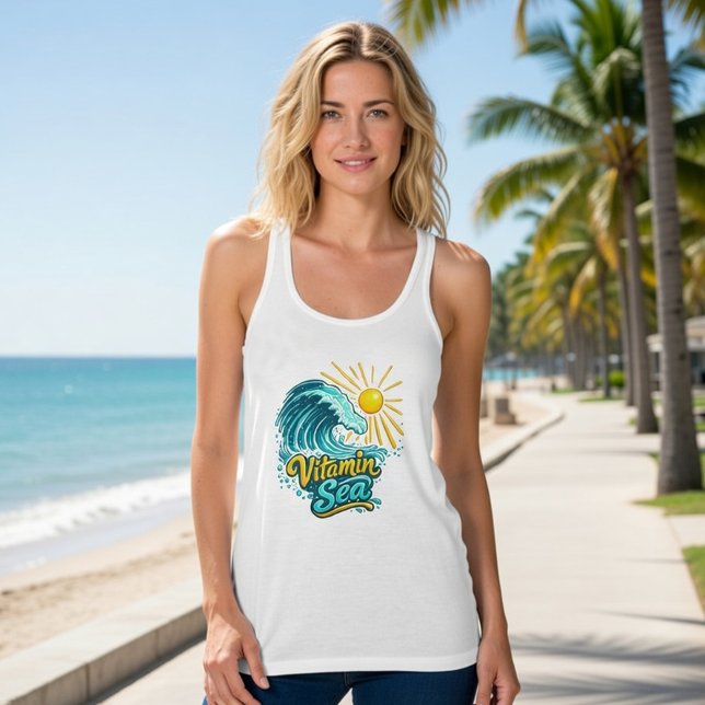 Camiseta Tank Top Vitamin Sea Beach (Criador carregado)