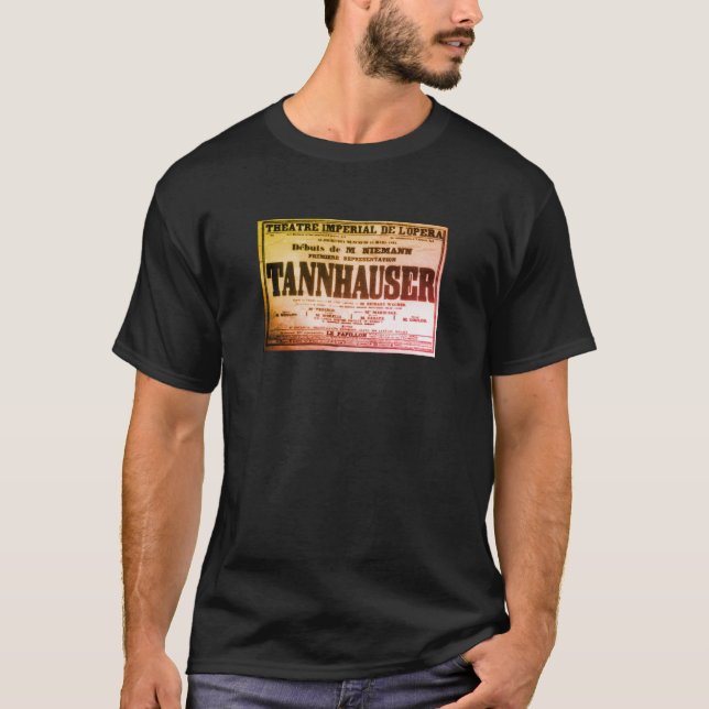 Camiseta Tannhäuser poster vintage (em francês) (Frente)