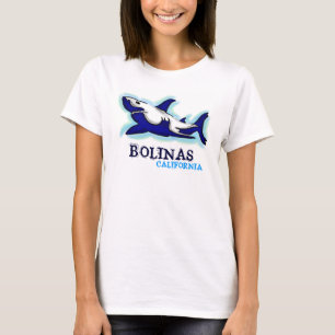 Camiseta Tanque azul de tubarão-azul das damas da Califórni