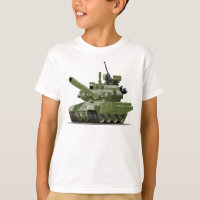 Tanque blindado moderno de desenho animado