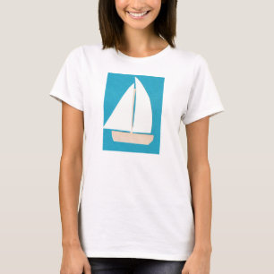 Camiseta Tanque branco com topo de vela