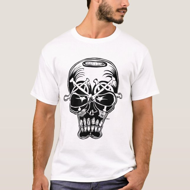 Camiseta Tanque branco dos homens EVILEYES de Marc Vachon (Frente)