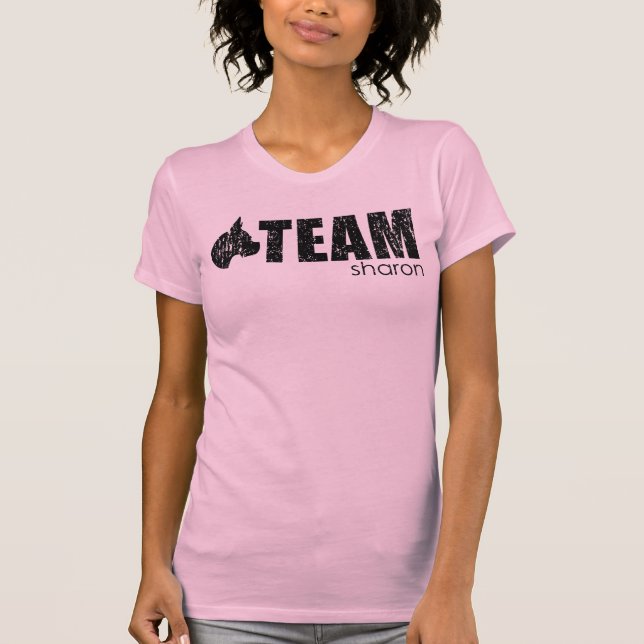 Camiseta Tanque cor-de-rosa de Sharon da equipe (Frente)