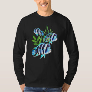 Camiseta Tanque de Aquário Escolar Frontosa Cichlid