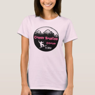 Camiseta Tanque de arte rosa de pranchas de neve da Copper
