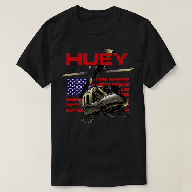 Camiseta Tanque de Avião Helicóptero Militar Huey Topo (Frente do Design)