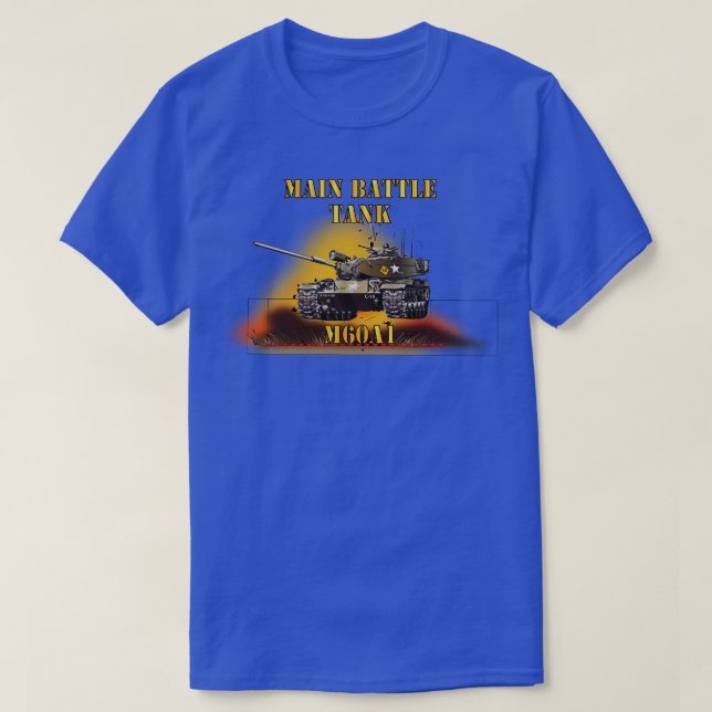 Camiseta Tanque de Batalha Principal M60A1 w Fogo (Frente do Design)