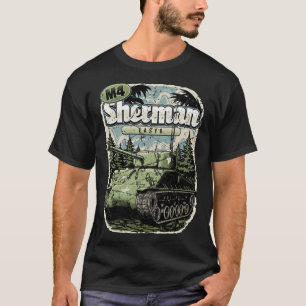 Camiseta Tanque de Batalha SHERMAN M4 WW2 M4A3E8 fácil 8 vi