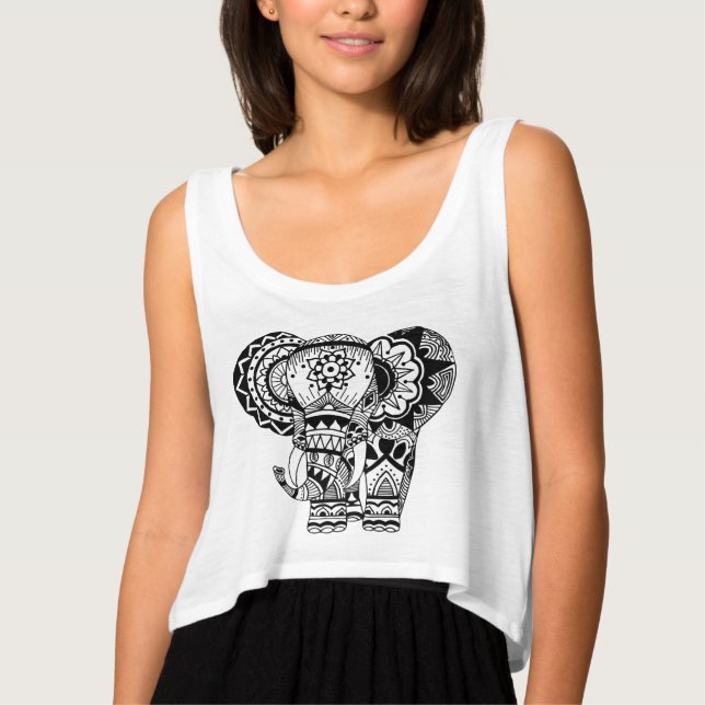 Camiseta Tanque de Elefante Bohemiano (Frente)