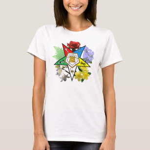 Camiseta Tanque de Espaguete do Emblem floral do OES