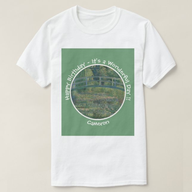 Camiseta Tanque de Nenúfares e Passarela de Monet Itens par (Frente do Design)