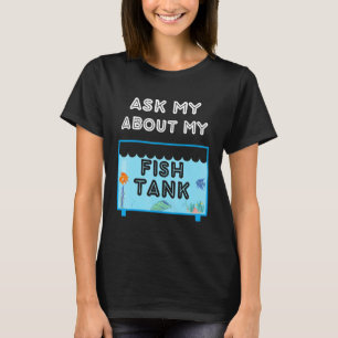 Camiseta Tanque de Peixes de Água Salgada do Aquário Homens