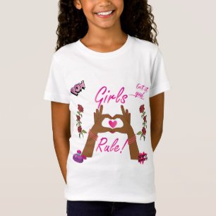 Camiseta Tanque de Regras de Meninas Negras Superior
