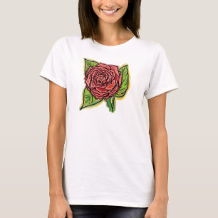 Camiseta tanque de rosa vermelha