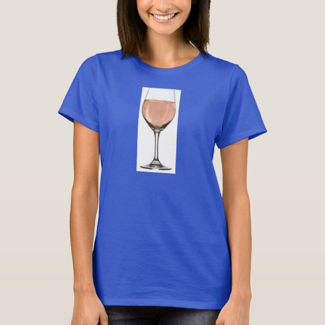 Camiseta Tanque de vidro de vinho rosé (Frente)