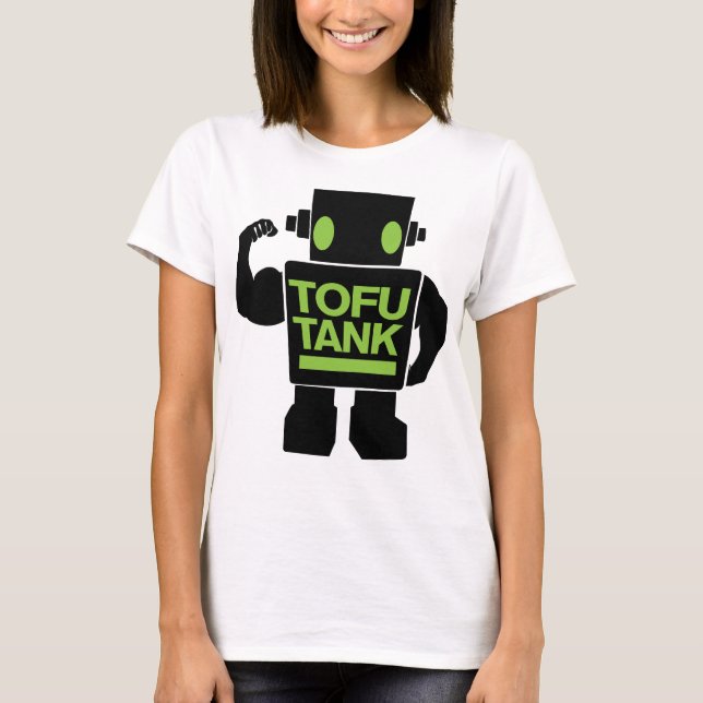 Camiseta Tanque do Tofu o android do vegetariano (Frente)