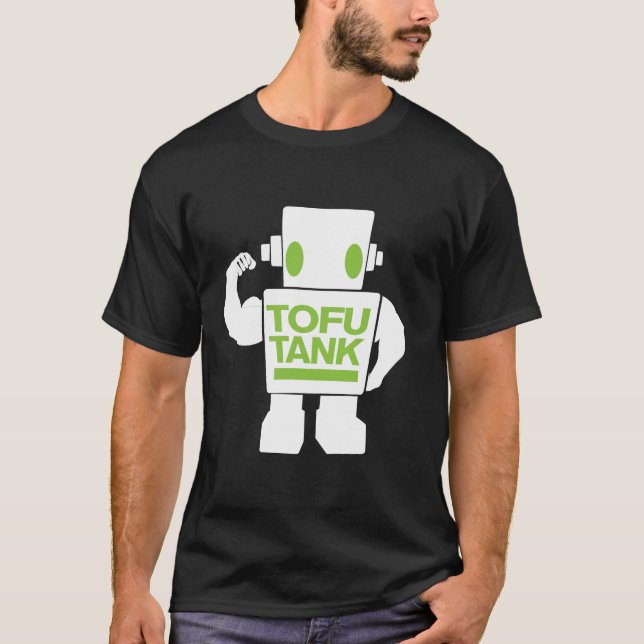 Camiseta Tanque do Tofu o android do vegetariano (Frente)