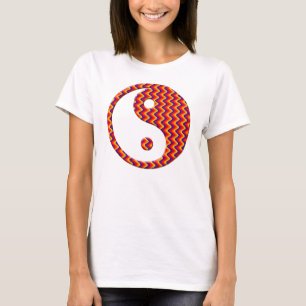 Camiseta Tanque dos espaguetes de Yin Yang do ziguezague
