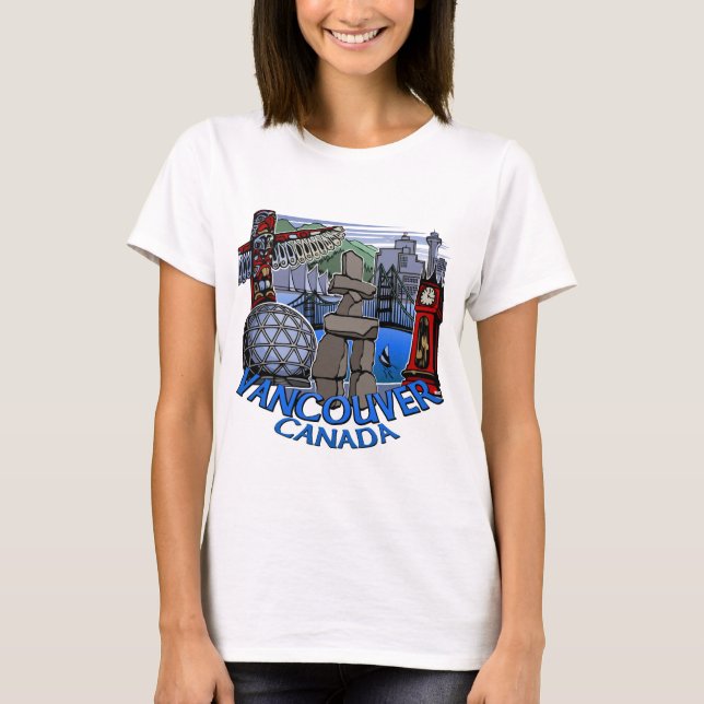 Camiseta Tanque feminino de Vancouver Souvenir (Frente)