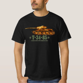Camiseta Tanque Médio Soviético T-34-85 Segunda Guerra Mund