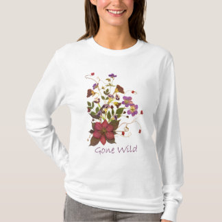Camiseta Tanque pressionado da flor - Clematis