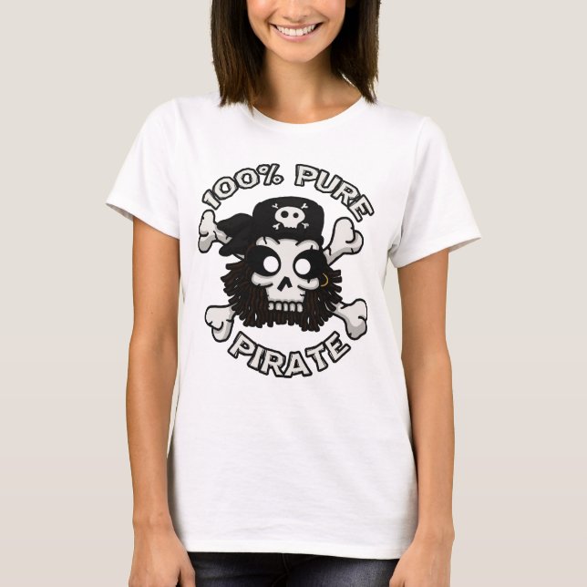 Camiseta Tanque puro das senhoras do pirata (Frente)