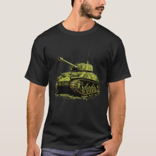 Camiseta Tanque Sherman WW2 Tanque Guerra Mundial 2 Tanque 
