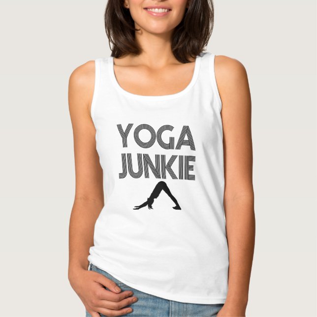 Camiseta tanque Yoga Junkie (Frente)