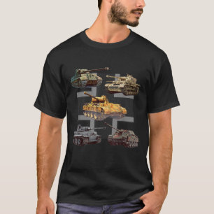Camiseta Tanques alemães WW2 V Panther Jagdpanther Tiger 1 