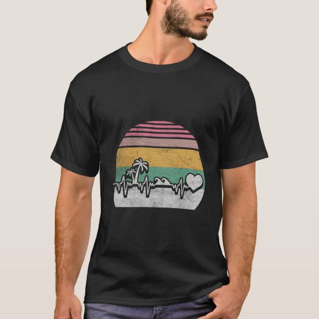 Camiseta Tanques de pulsação de praia Trocas de Tanque Retr (Frente)