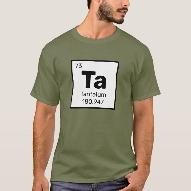 Camiseta Tântalo / Mesa Periódica - T-Shirt Elemento Ta (Frente)