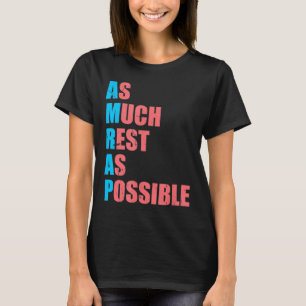 Camiseta Tanto Descanso Quanto Possível Amrap Divertido Mod