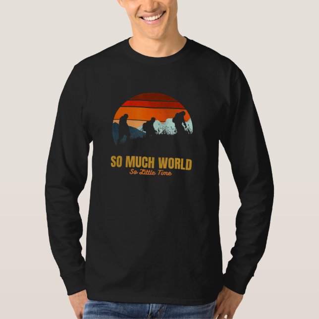 Camiseta Tanto Mundo Tão Pouco Tempo Aventura Aventura Atro (Frente)