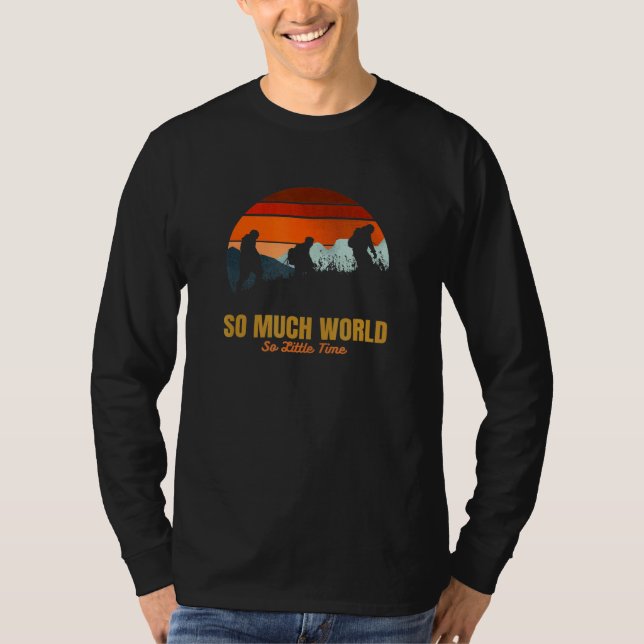 Camiseta Tanto Mundo Tão Pouco Tempo Aventura Aventura Atro (Frente)