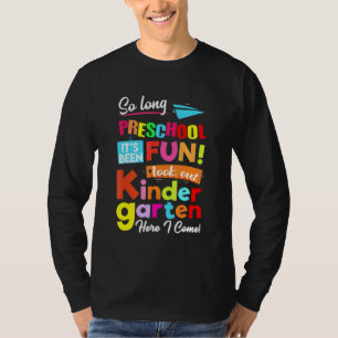 Camiseta Tanto Tempo Na Pré-Escola Olhar Para O Jardim De I