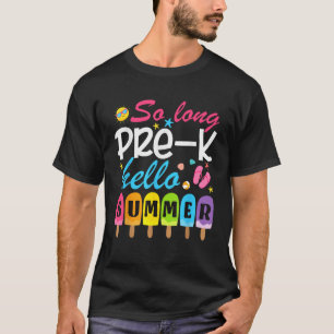 Camiseta Tanto Tempo Pré-k Olá Verão Engraçado No Dia Passa