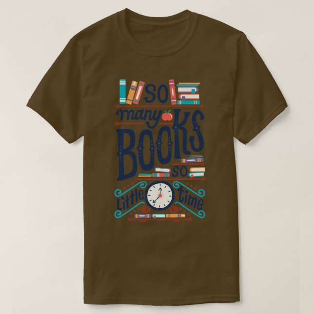 Camiseta Tantos livros tão pouco tempo2 (Frente do Design)