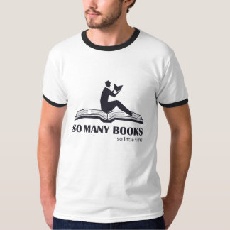 Camiseta Tantos livros tão pouco tempo - leitura masculina